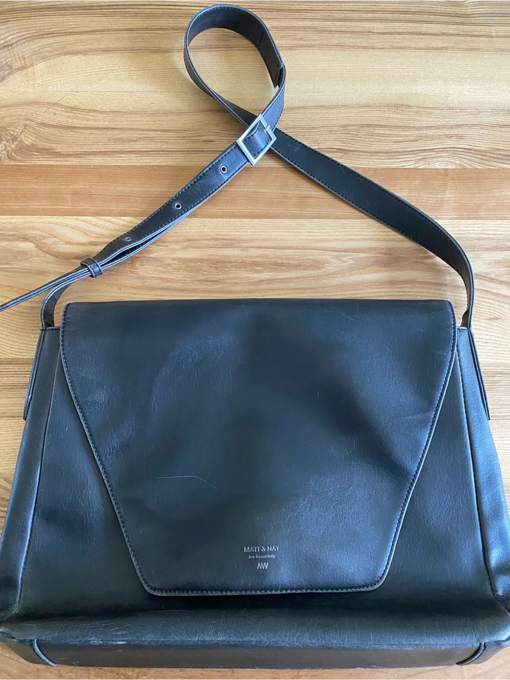 Matt & Nat vintage Minka Black Vegan Leather Crossbody Bag